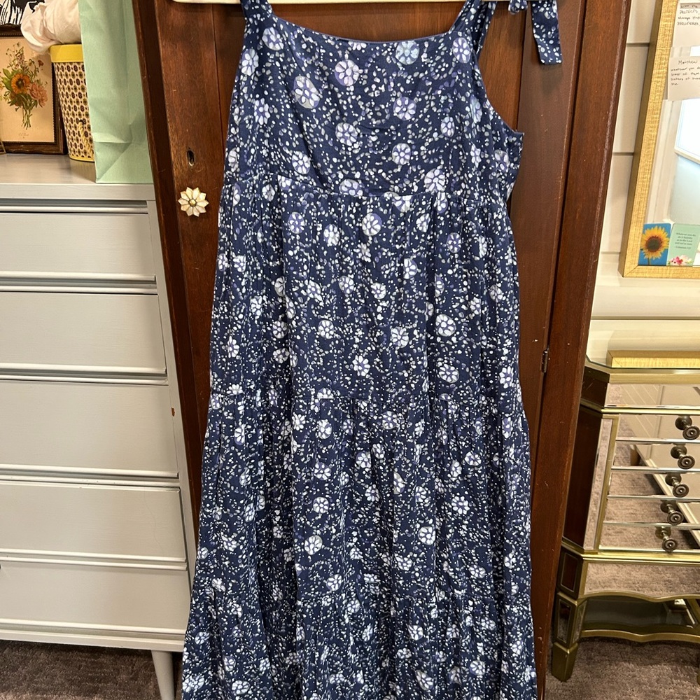 Madewell Navy Floral Top